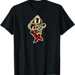 Traditional Cowboy Skull Tattoo T-Shirt