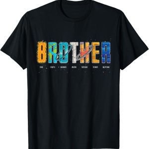 Brother Outer Space Birthday Party solar system family set T-Shirt