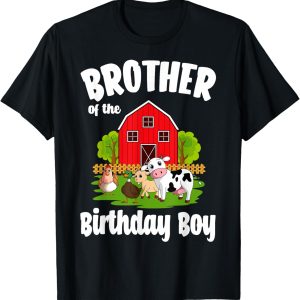 Brother Of The Birthday Boy Farm Animal Bday Party T-Shirt