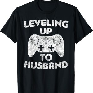 Leveling Up To Husband T-Shirt Married Man Wedding Shirt T-Shirt