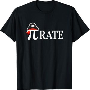 Pirate Math Pi T-shirt for Pi Day and Halloween